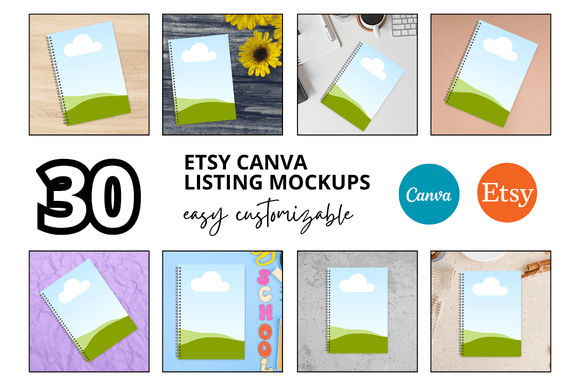 30 Netbook Etsy Mockups Templates for Instant Sales