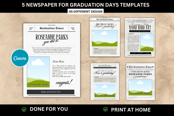 5 Graduation Day Newspaper Templates: Your Creative Shortcut