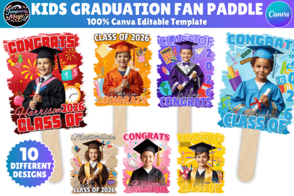 Celebrate Little Graduates with Customizable Canva Fan Templates