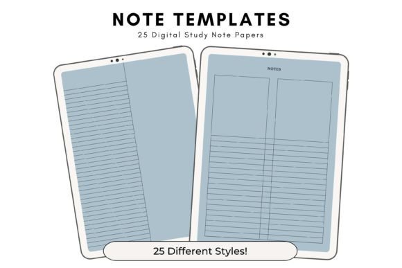 Cerulean Printable Note Templates: A Designer's Digital Toolkit