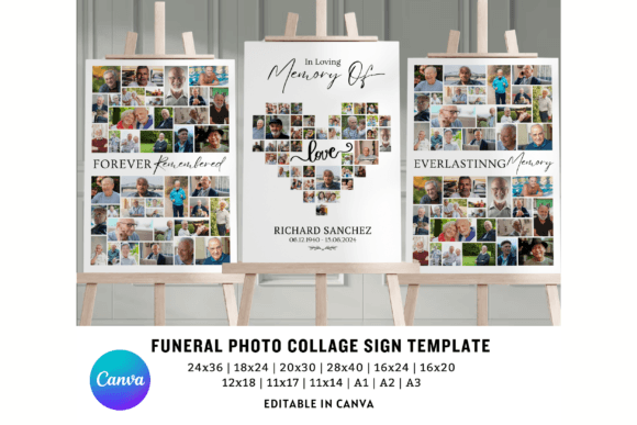 Funeral Heart Collage Templates: A Designer's Guide to Meaningful Tributes