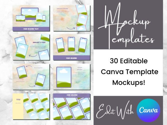 Infuse Your Designs with the Season: 15 Spring Watercolor Mockup Templates