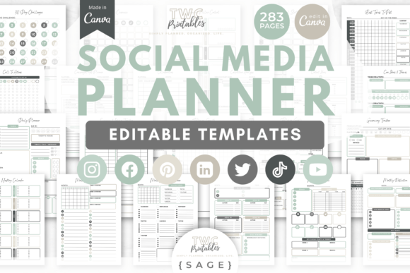 Master Your Feed: Social Media Planner Canva Templates 6