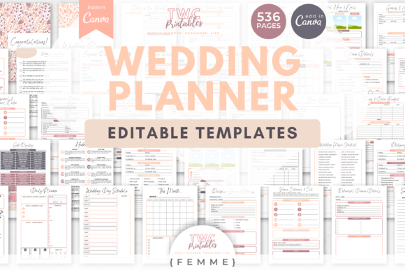 Master Your Wedding Vision with the FEMME Canva Templates