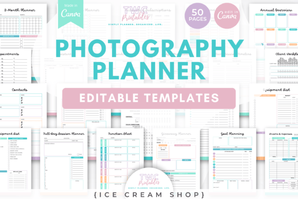 Organize Your Lens: The ICE Photography Planner Canva Templates
