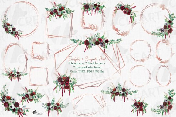 Rose Gold Bridal Floral Frames: Elevate Your Design Projects